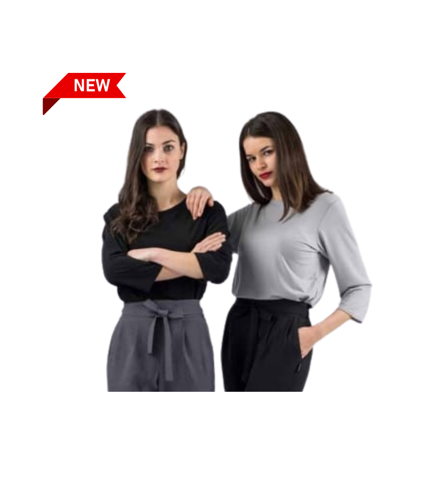 Maglia nera antimacchia manica 3/4 SMART