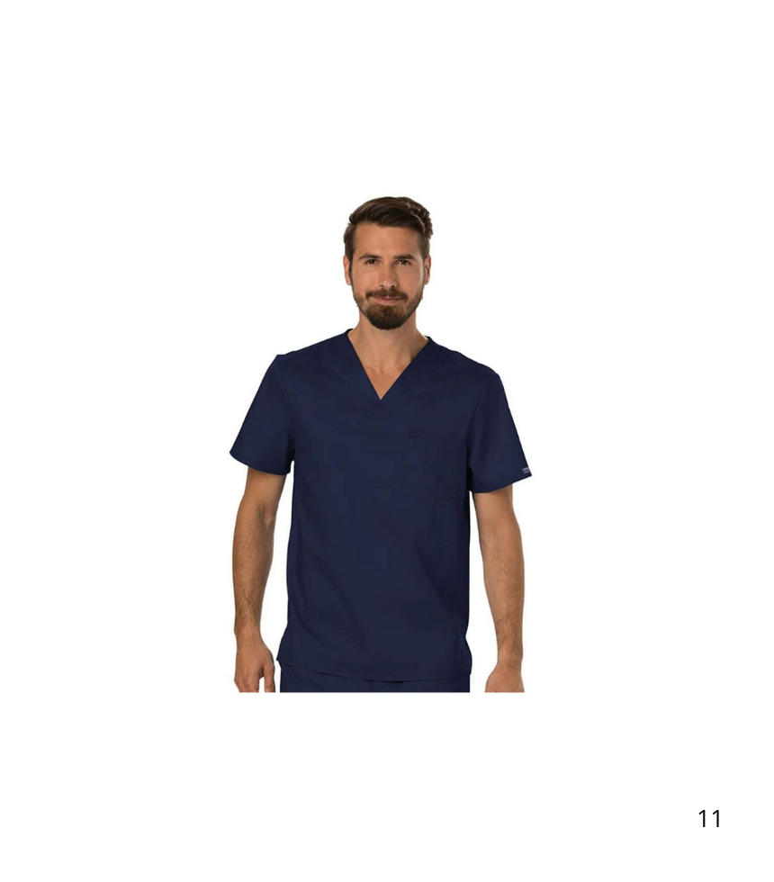 Casacca medicale scollo a V Unisex Blu scuro
